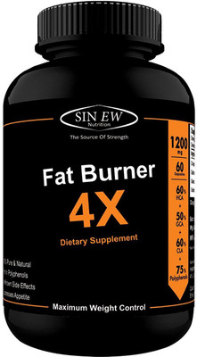 

Sinew Nutrition Natural Fat Burner 4X (Green Tea, Conjugated Linoleic Acid, Green Coffee & Garcinia Cambogia Extract) - 60 Veg Caps (1200 mg)(60 No)