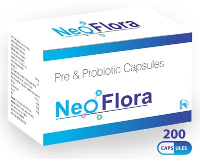 

neoflora Pre & Probiotic Supplement - Better Digestion - Gas Relief - Good Bacteria for Immunity - Reduced Acidity - Stronger Gut (200 Capsules)(200 No)