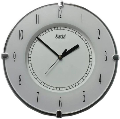 AJANTA Analog 28 cm X 28 cm Wall Clock(White, With Glass) AJANTA Analog 28 cm X 28 cm Wall Clock(White, With Glass)
