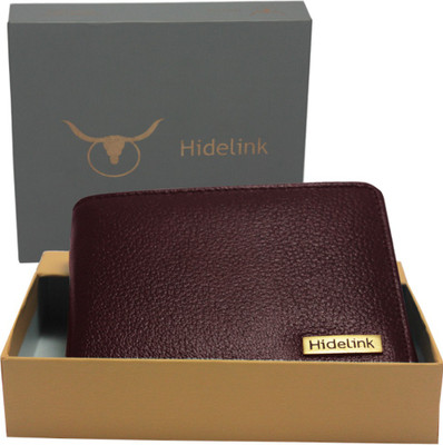 

Hidelink Men Casual Brown Genuine Leather Wallet(6 Card Slots)