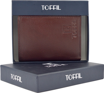 

TOFFIL Men Brown Genuine Leather Card Holder(6 Card Slots), Borwn