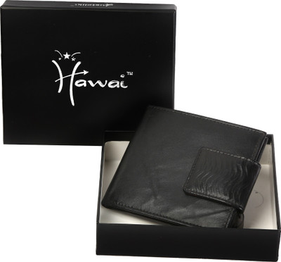 

Hawai Men Black Genuine Leather Wallet(4 Card Slots)