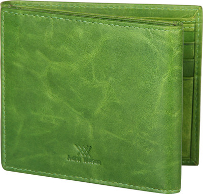 

Aditi Wasan Boys Green Genuine Leather Wallet(10 Card Slots)