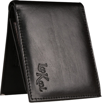 

Look-Kool Men Black Genuine Leather Wallet(12 Card Slots)