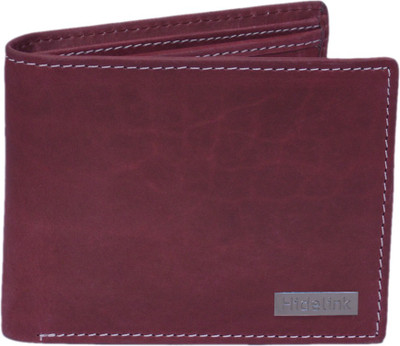 

Hidelink Men Maroon Genuine Leather Wallet(9 Card Slots), Reddish brown