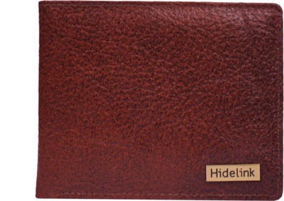 

Hidelink Men Brown Genuine Leather Wallet(9 Card Slots)