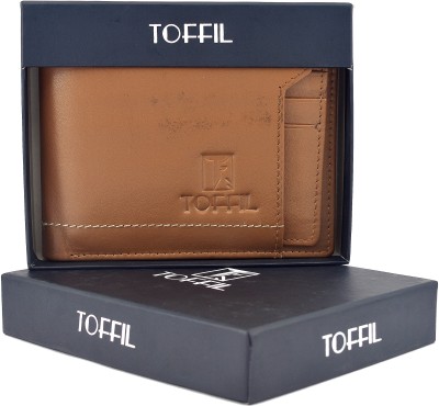 

TOFFIL Men Tan Genuine Leather Wallet(6 Card Slots)