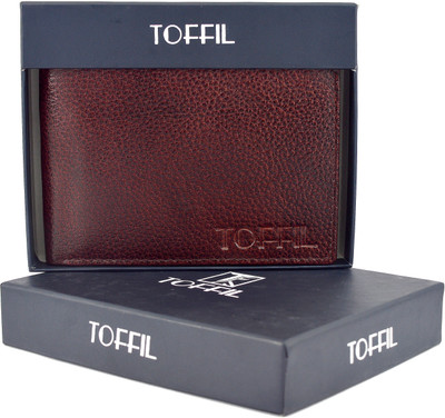 

TOFFIL Men Brown Genuine Leather Wallet(6 Card Slots)