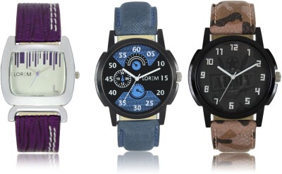 LOREM W06-2-3-207 New Stylish Best Designer Combo Hand Watch  - For Men & Women   Watches  (LOREM)