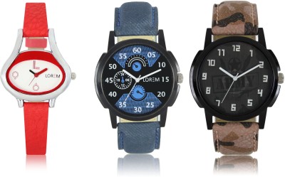 LOREM W06-2-3-206 New Stylish Best Designer Combo Hand Watch  - For Men & Women   Watches  (LOREM)