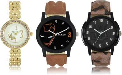 LOREM W06-3-4-203 New Stylish Best Designer Combo Hand Watch  - For Men & Women   Watches  (LOREM)