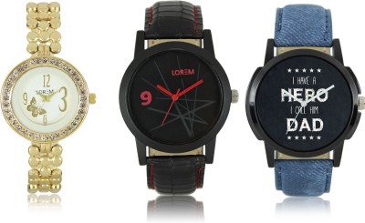 LOREM W06-7-8-203 New Stylish Best Designer Combo Hand Watch  - For Men & Women   Watches  (LOREM)