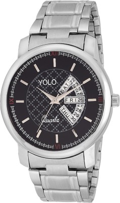 YOLO YGS-029 Black Unique Day & Date Watch Watch  - For Men   Watches  (YOLO)