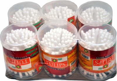 

Tulips Tulips Cotton Buds (6 Jars of 100 Buds)(6 Units)