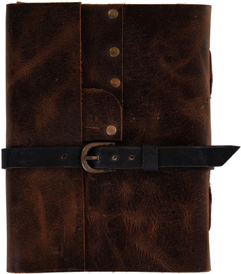 

Craft Play A5 Diary(Handmade Leather Notebook With Belt, Brown)