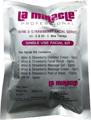 

La Miracle Wine and Strawberry Facial Series Single Use Facial Kit 40 g