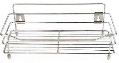 

Kenberry Single Bottle Rack Stainless Steel Kitchen Rack(Silver)