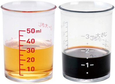 

Skywalk 2Pcs Plastic Mini Petit Measuring Cups Kitchen Scale Baking Tools Measuring Cup(50 ml)