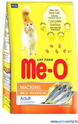 

pawsitively Me-O Adult Cat Food Mackeral Flavor - 3 kg Mackeral 3 kg Dry Cat Food
