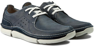 

Clarks Trikeyon Fly Navy Leather Outdoors For Men(Navy