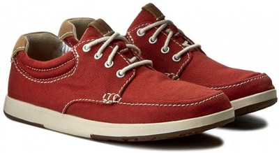 

Clarks Norwin Vibe Red Textile Canvas Shoes For Men(Multicolor