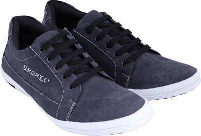 

RockSoft Stylish Black Canvas Shoes For Men(Black