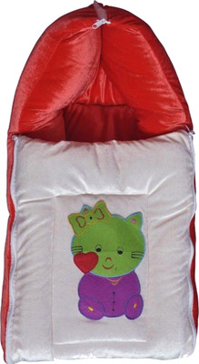 

My New Born All Season use 4 in 1 high Quality comfortable Zipper Sleeping Bag Cum Carried Bed for babies Sleeping Bag(Red
