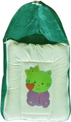 

My New Born All Season use 4 in 1 high Quality comfortable Zipper Sleeping Bag Cum Carried Bed for babies Sleeping Bag(Green