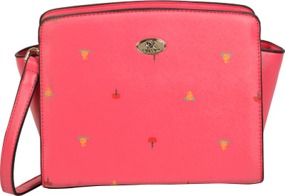 

Omnesta Women Evening/Party Pink PU Sling Bag