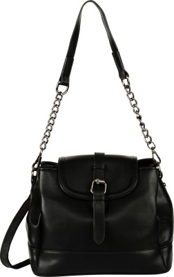 

Omnesta Women Evening/Party Black PU Sling Bag