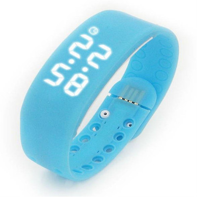 

ZVR ZVR Fitness BanD 3D PeDometer Sleep Temperature Calorie Monitor Time Display Silicon Without SpeeDometer(Blue Strap L)