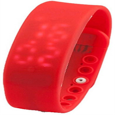 

ZVR ZVR Fitness BanD 3D PeDometer Sleep Temperature Calorie Monitor Time Display Silicon Without SpeeDometer(Red Strap L)