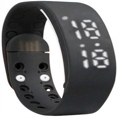 

ZVR ZVR Fitness BanD 3D PeDometer Sleep Temperature Calorie Monitor Time Display Silicon Without SpeeDometer(Black Strap L)