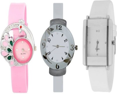 Klassy Collection pink and white stylist combo Watch  - For Girls   Watches  (Klassy Collection)