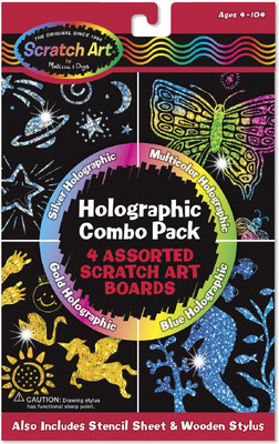 

Melissa & Doug Holographic Scratch Art Combo Pack