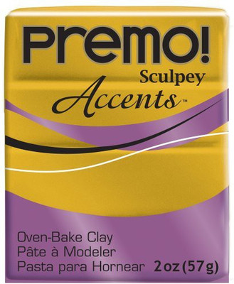 

Sculpey Premo Polymer Clay 2 Ounces-Antique Gold