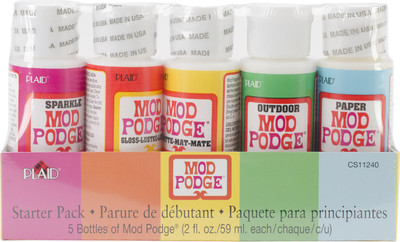 

Plaid Craft Mod Podge Starter Pack 5/Pkg-2Oz