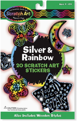 

Melissa & Doug Silver & Rainbow Scratch Art Stickers