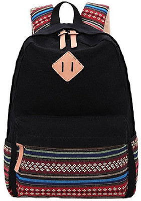 

Aeoss Backpack Girls Women Bohemian Aztec Tribal Print 20 L Backpack(Black)