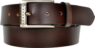 

A S Traders Men Casual Brown Genuine Leather Belt, Dark brown