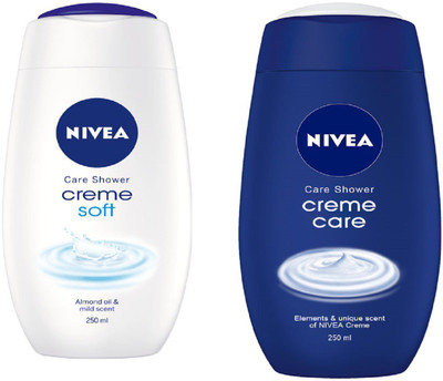 

Nivea CREME CARE SHOWER GEL 250 ML + CREME SOFT SHOWER GEL 250 ML(250 ml, Pack of 2)