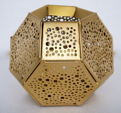 

The Craftree Hexagonal Iron 1 - Cup Tealight Holder(Gold, Pack of 1)