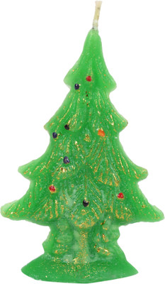 

Pancikaa HANDMADE TREE CANDLE ( 2.5 X 9 X 14 GREEN ) PACK OF 5 Candle(Green, Pack of 5)