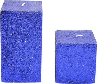 

Pancikaa Wax Square Pillar Blue ( 7 X 7 X 12.7 Pack Of 2 ) Candle(Blue, Pack of 2)