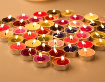 Lovato multicolor tealight candle Candle(Multicolor, Pack of 50) 1