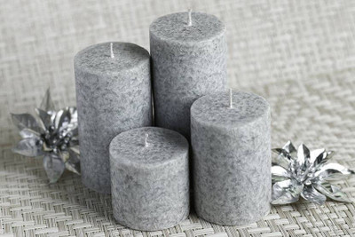 Lavi Shubh_sdsShop_HDJSD Candle(Grey, Pack of 4)