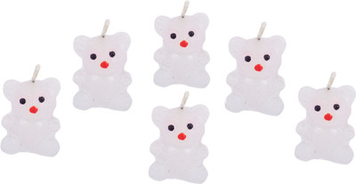 

Pancikaa Wax Teddy Candle Set ( 3 X 1.5 X 4.5 Pack Of 6 ) Candle(White, Pack of 6)