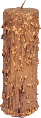 

Pancikaa Wax Dripping Pillar ( 5 X 5 X 16 Golden ) Candle(Gold, Pack of 1)