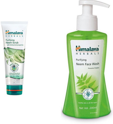 

Himalaya Purifying Neem Scrub, Purifying Neem Face Wash(Set of 2)