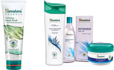 

Himalaya Purifying Neem Scrub, Anti Dandruff Shampoo, Anti Dandruff Hair Oil, Anti Dandruff Hair Cream(Set of 4)